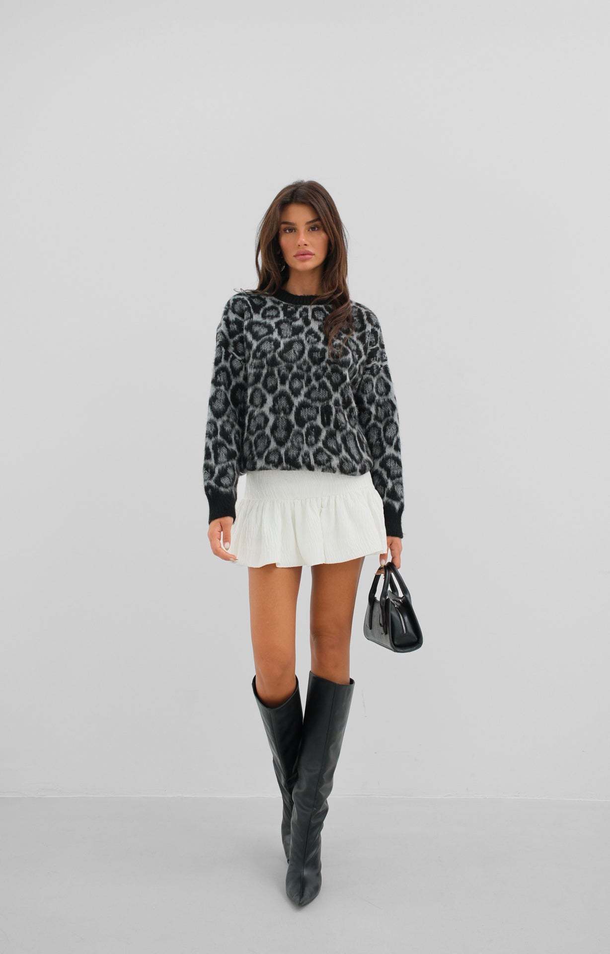 Animalier knitwear sweater