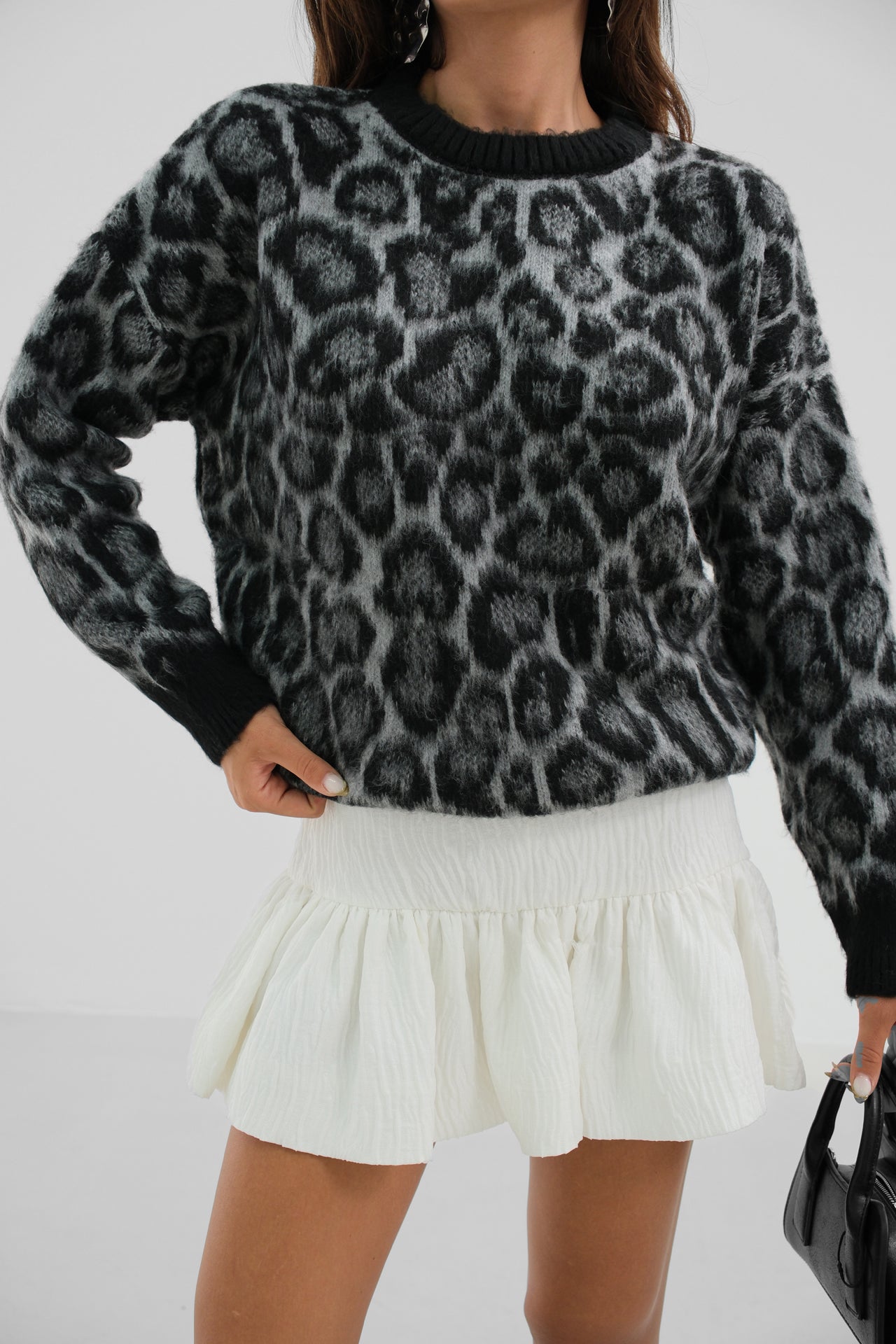 Animalier knitwear sweater