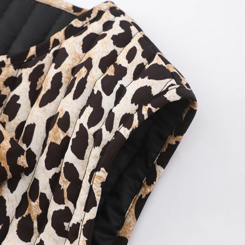 Animalier sleeveless jacket